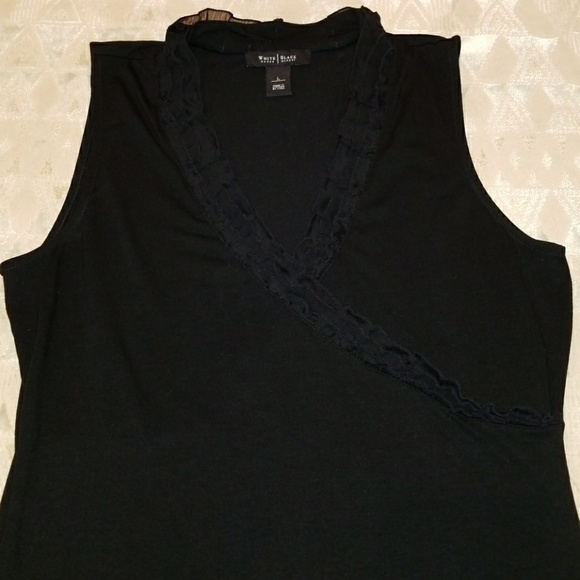 WHBM RUFFLE NECK TOP - Picture 4 of 6